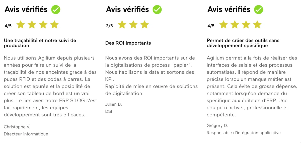 Agilium BPM avis utilisateurs