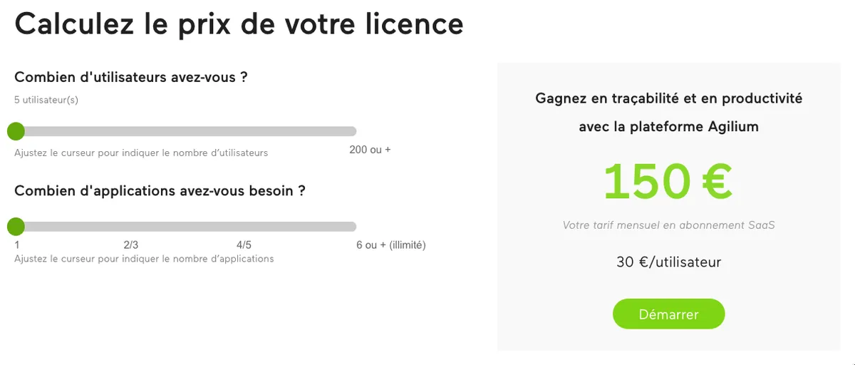 Agilium BPM prix