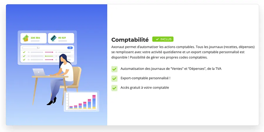 Axonaut : fonctionnalités comptabilité Axonaut : fonctionnalités comptabilité