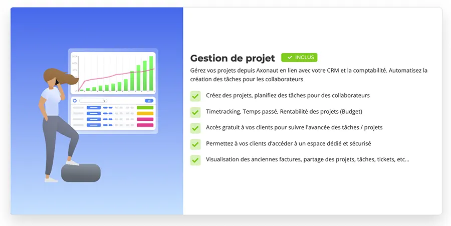 Axonaut : fonctionnalités gestion de projets Axonaut : fonctionnalités gestion de projets