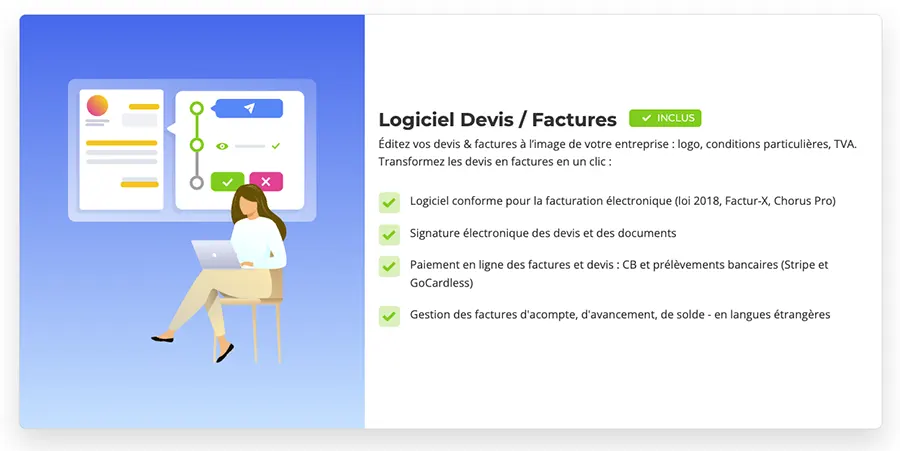 Axonaut : fonctionnalités gestion devis factures Axonaut : fonctionnalités gestion devis factures