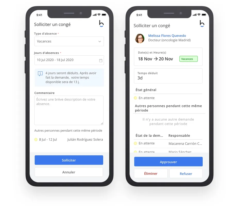 Bizneo Time Manager : application mobile gestion des congés collaborateurs Bizneo Time Manager : application mobile gestion des congés collaborateurs