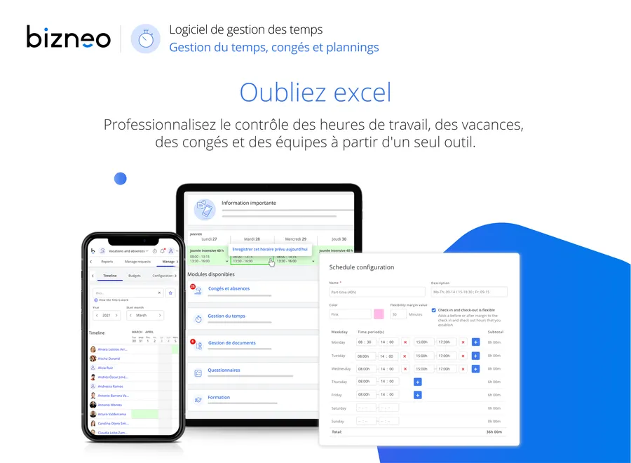 Bizneo Time Manager : logiciel Bizneo Time Manager : logiciel