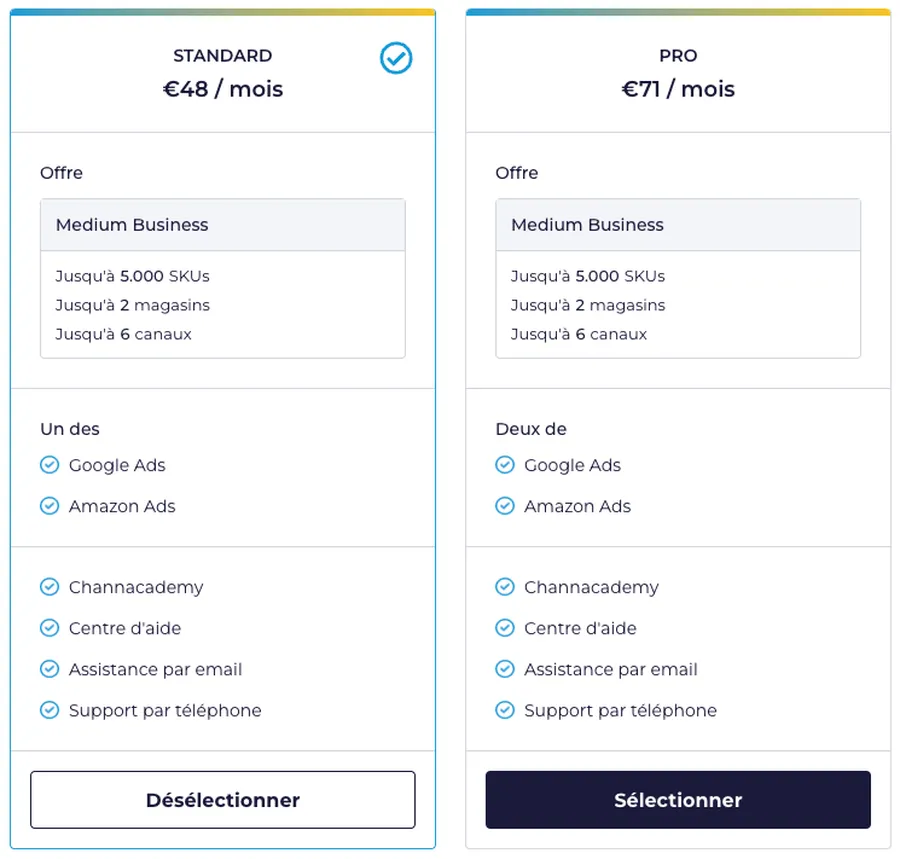 Channable : Prix PPC Channable : Prix PPC