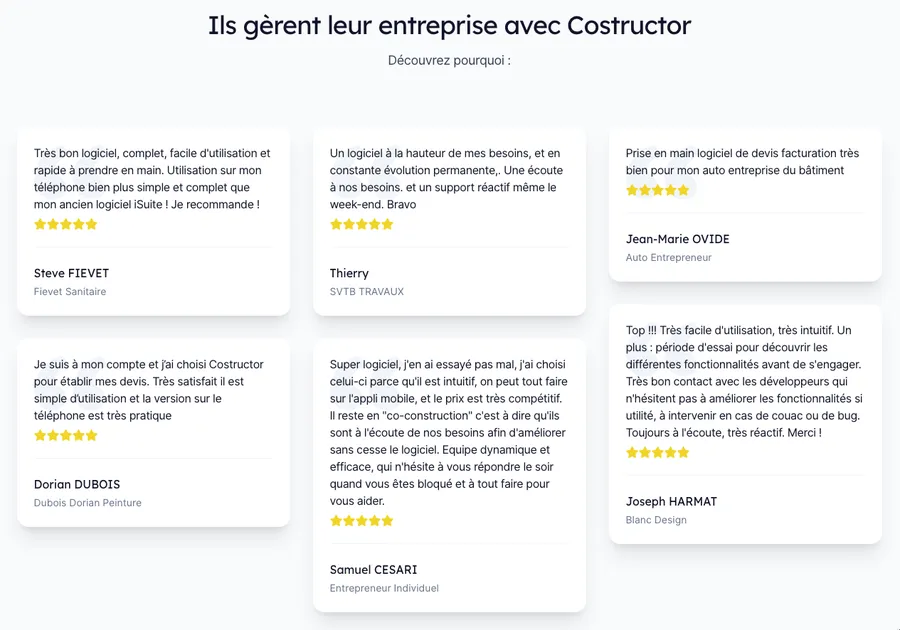 Costructor : avis Costructor : avis