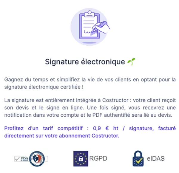 Costructor : signature électronique Costructor : signature électronique