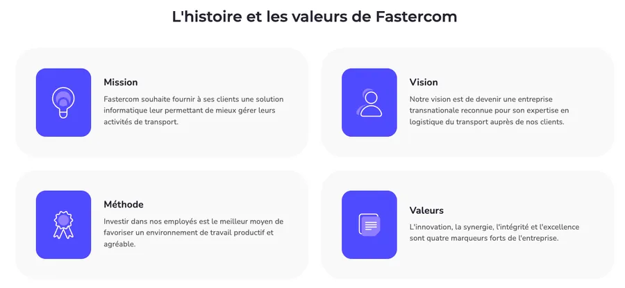 Fastercom : entreprise Fastercom : entreprise