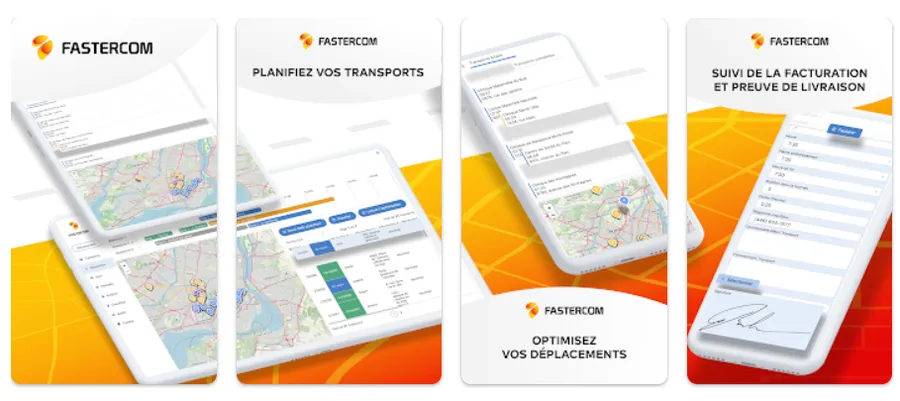 Fastercom : interface application mobile Fastercom : interface application mobile