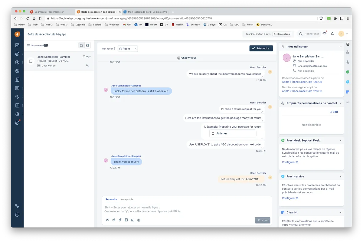 Freshsales : chat Freshsales : chat