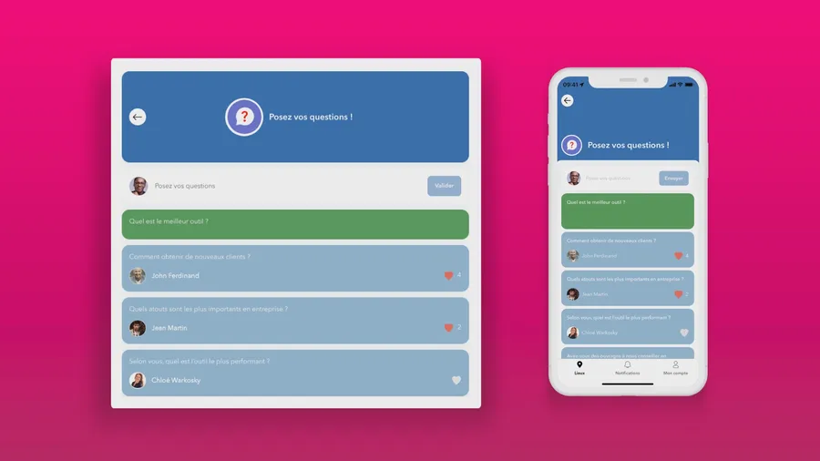 Imagina : interface sondages Imagina : interface sondages