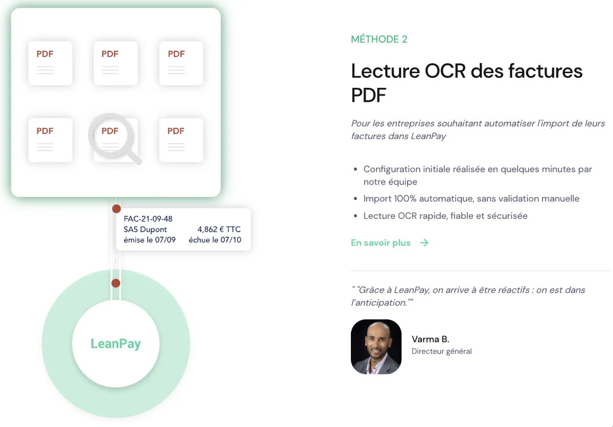 LeanPay : lecture OCR des factures LeanPay : lecture OCR des factures