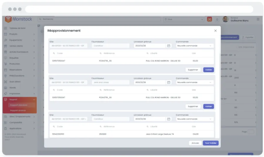 logiciel monstock interface 2 2024