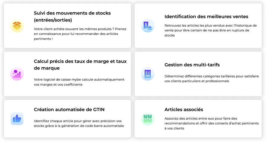 mybe : fonctionnalités gestion des stocks mybe : fonctionnalités gestion des stocks