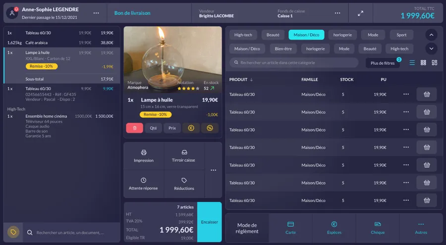 mybe : interface logiciel de caisse mybe : interface logiciel de caisse