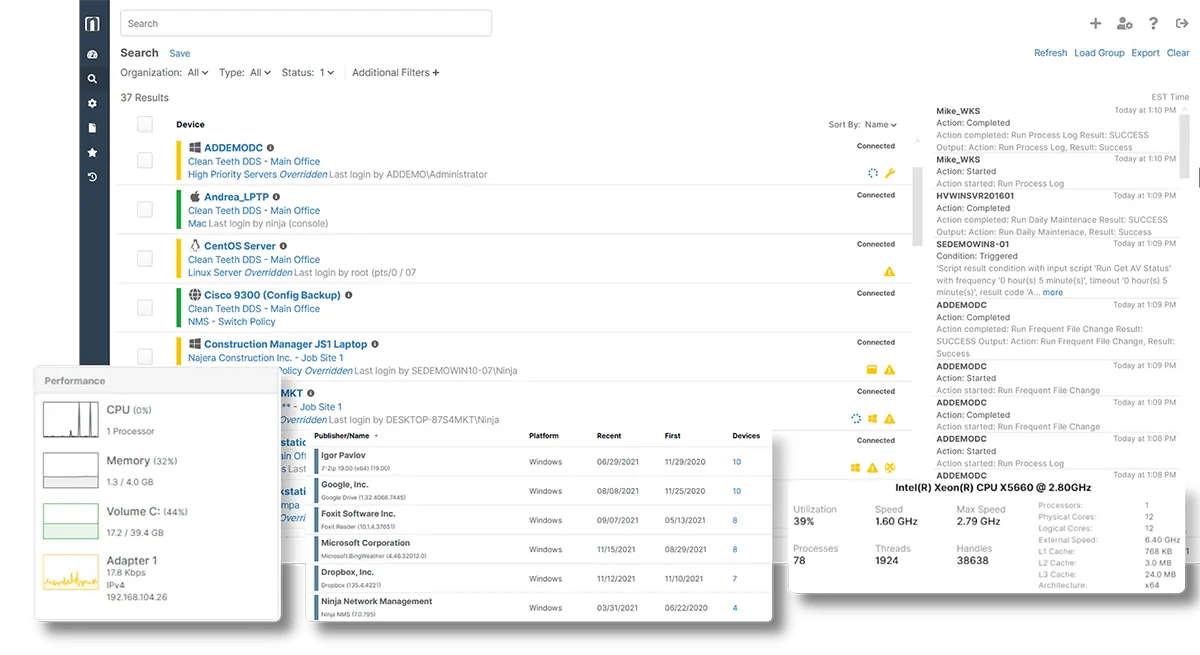 NinjaOne : Gestion des actifs informatiques NinjaOne : Gestion des actifs informatiques