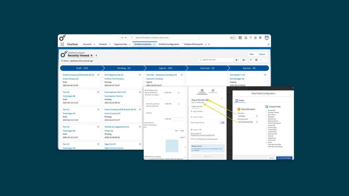 oneflow salesforce integration