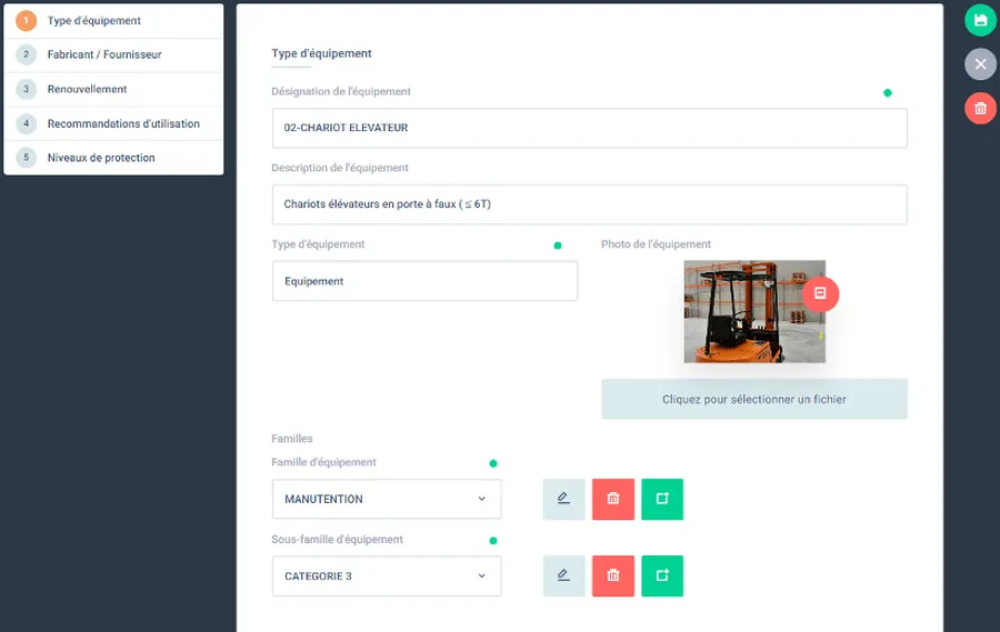 Previsoft : module gestion des équipements Previsoft : module gestion des équipements
