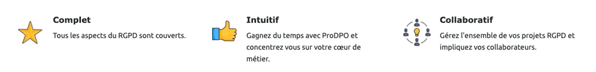 ProDPO : avantages ProDPO : avantages