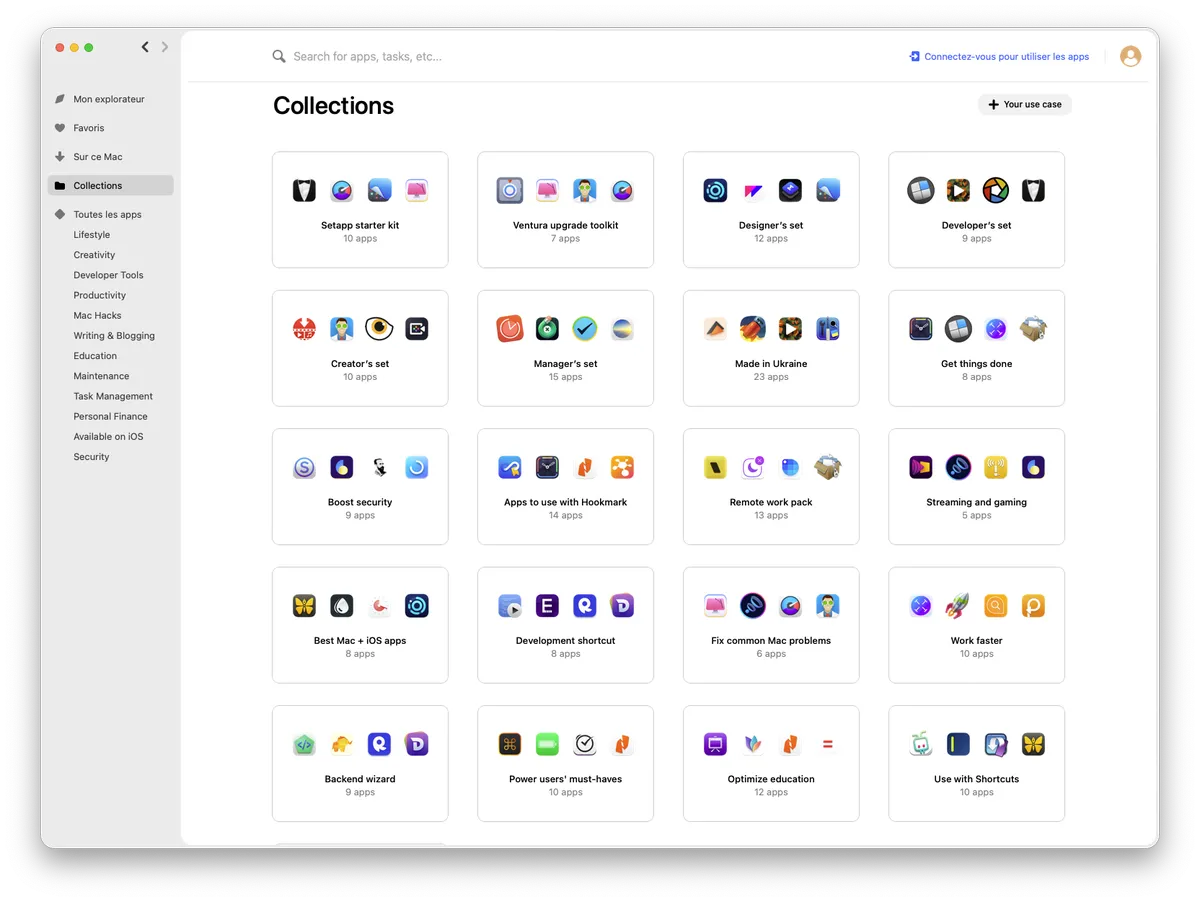 Setapp interface 1