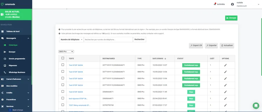 smsmode© : interface 2 smsmode© : interface 2