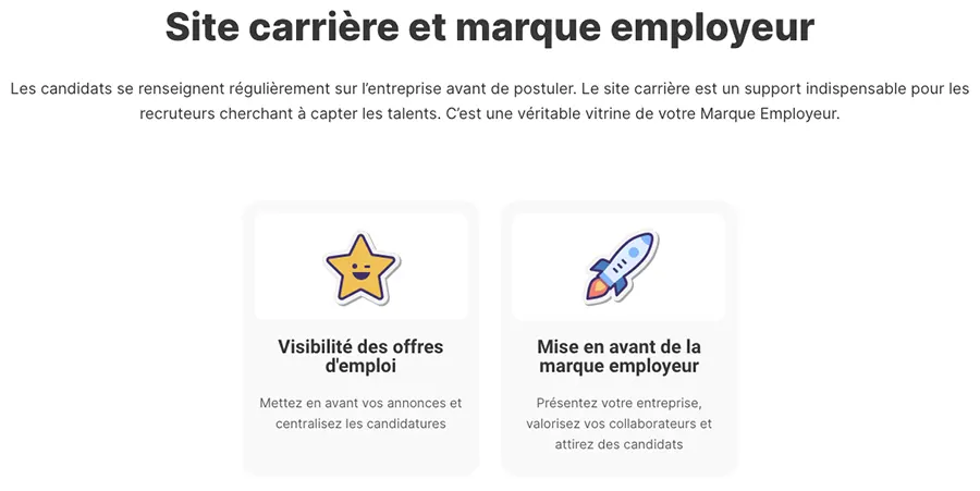 Softy : fonctionnalités site carrière et marque employeur Softy : fonctionnalités site carrière et marque employeur