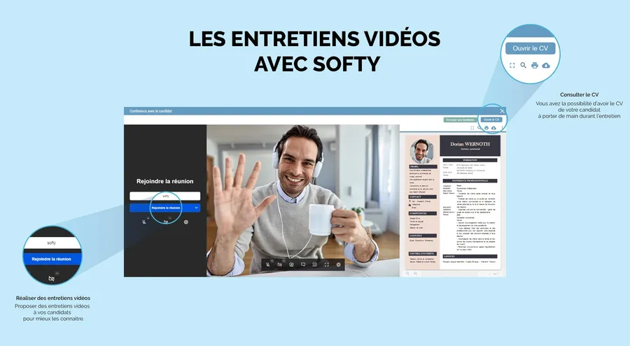 Softy : interface entretiens videos Softy : interface entretiens videos