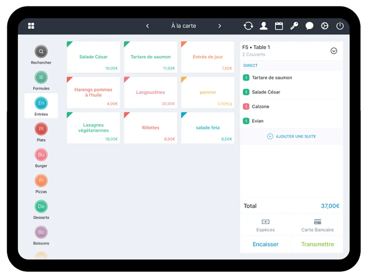 SumUp interface tablette 7