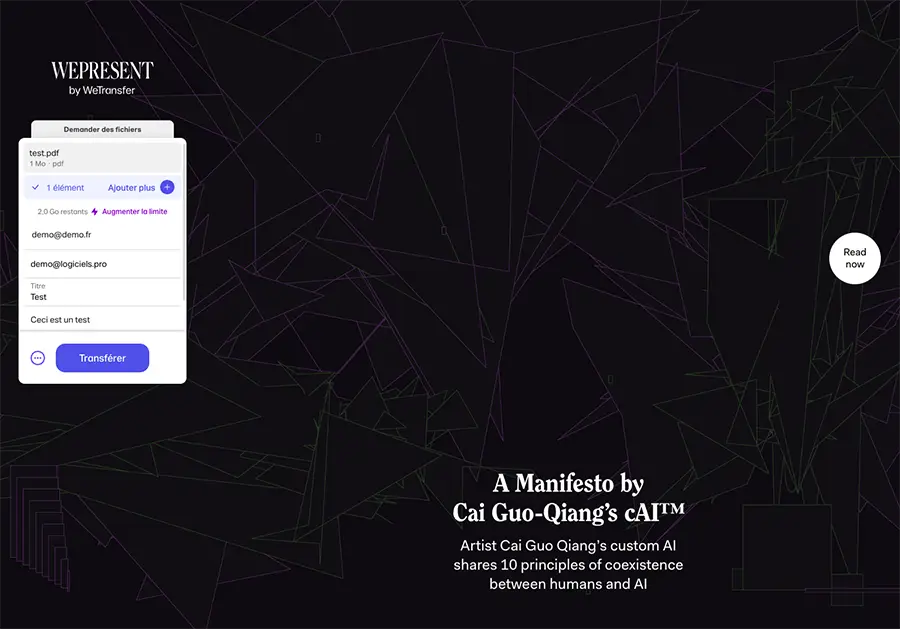 test wetransfer interface test wetransfer interface