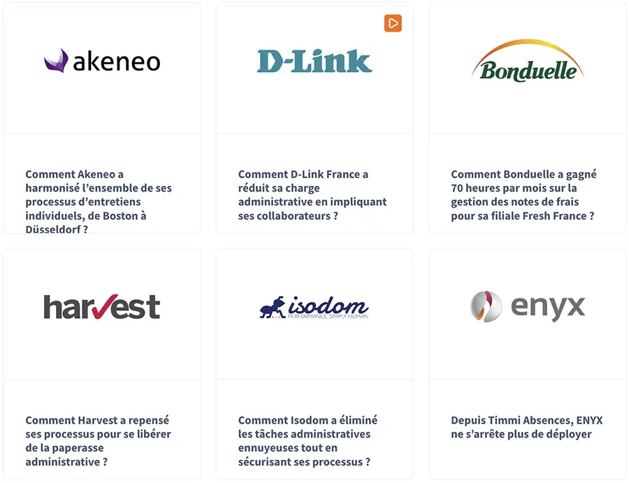 Timmi Absences : références clients Timmi Absences : références clients