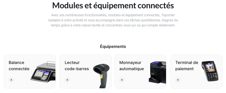 Toporder : équipements Toporder : équipements
