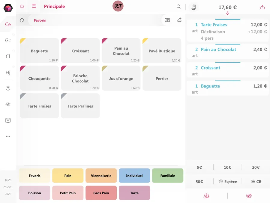 Toporder : interface caisse Toporder : interface caisse