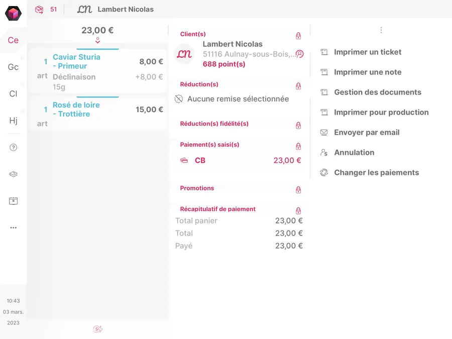 Toporder : interface ticket dématérialisé Toporder : interface ticket dématérialisé