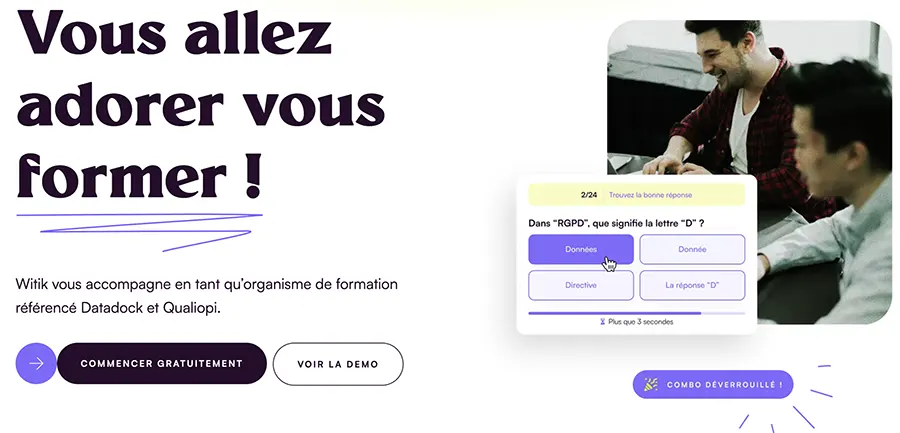 Witik : fonctionnalités formation