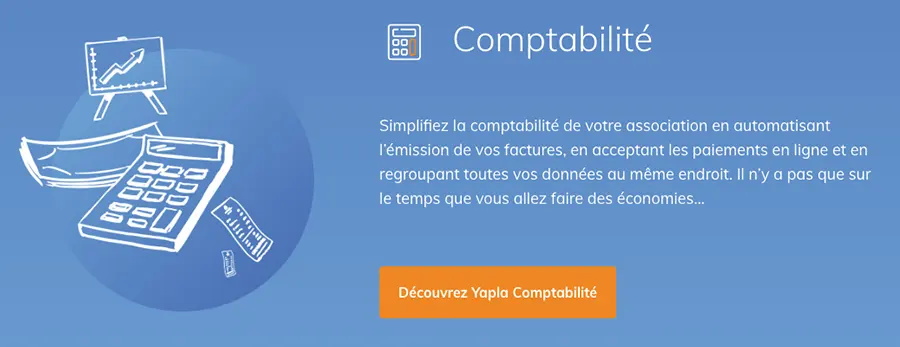 Yapla : fonctionnalités comptabilité Yapla : fonctionnalités comptabilité