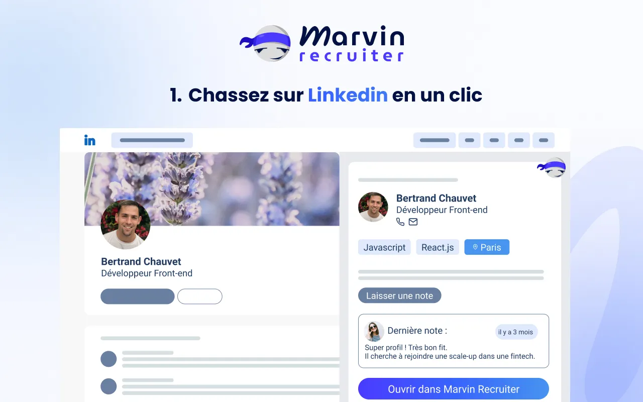 Chassez un linkedin en un clic