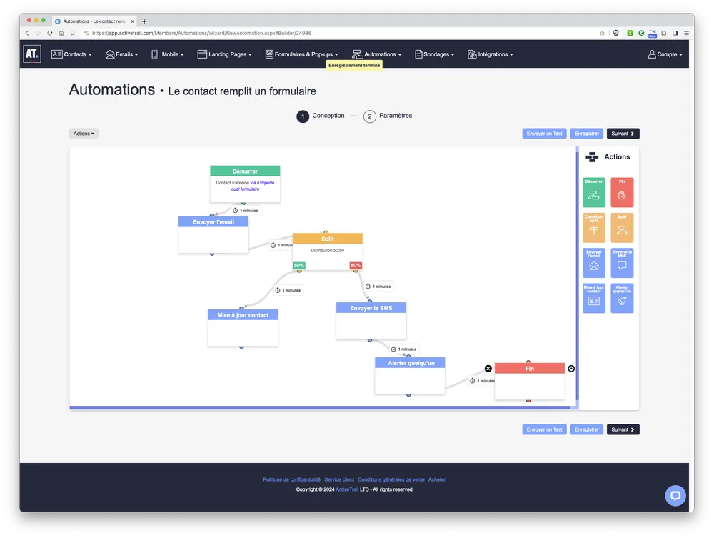 ActiveTrail offre de puissantes fonctionnalités de marketing automation via une interface visuelle facile à comprendre et à utiliser
