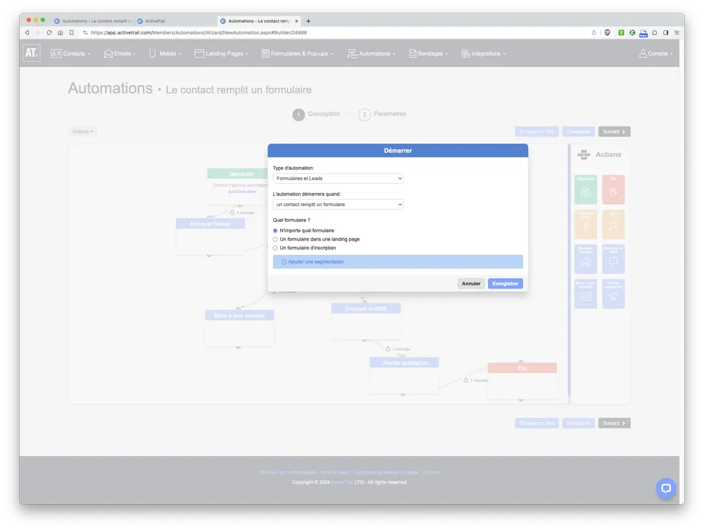 activetrail interface marketing automation