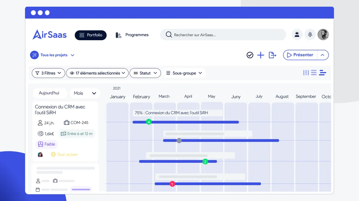 Airsaas : avis des utilisateurs, avantages & inconvénients de ce logiciel de gestion de portefeuille de projets Airsaas : avis des utilisateurs, avantages & inconvénients de ce logiciel de gestion de portefeuille de projets