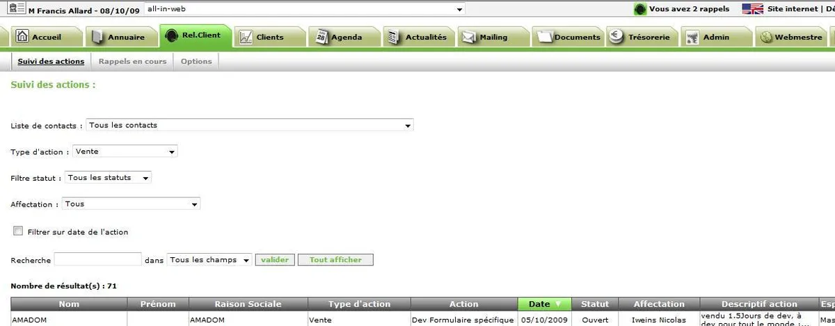 AiW CRM - All In Web : avis des utilisateurs, avantages & inconvénients de ce logiciel CRM AiW CRM - All In Web : avis des utilisateurs, avantages & inconvénients de ce logiciel CRM