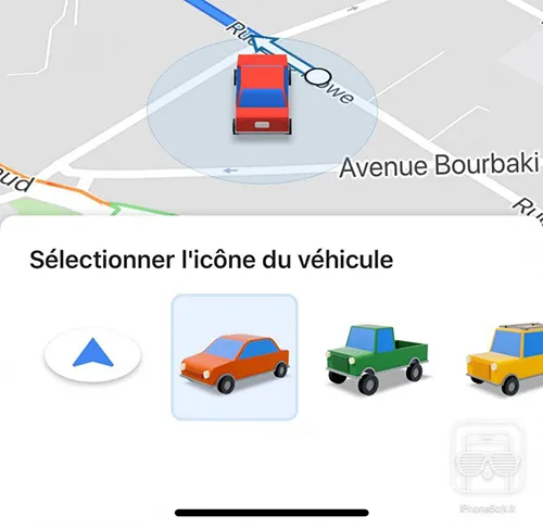 astuces google maps modifier icone vehicule