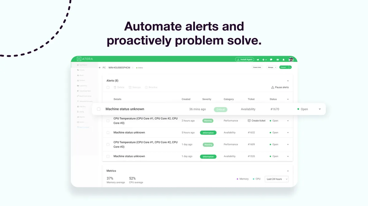 Atera : avis des utilisateurs, avantages & inconvénients de ce logiciel RMM Atera : avis des utilisateurs, avantages & inconvénients de ce logiciel RMM