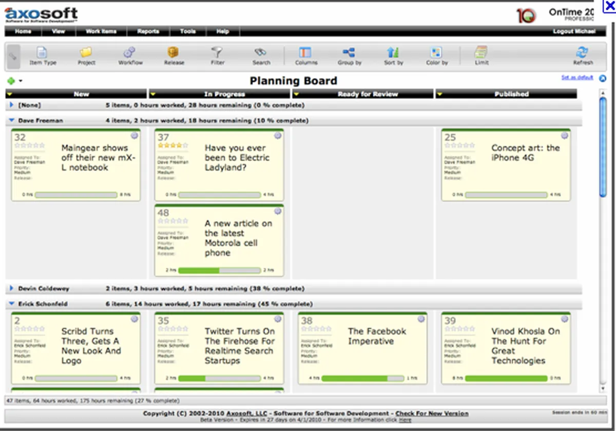 Axosoft : avis des utilisateurs, avantages & inconvénients de ce logiciel de gestion de projet Agile / Scrum Axosoft : avis des utilisateurs, avantages & inconvénients de ce logiciel de gestion de projet Agile / Scrum
