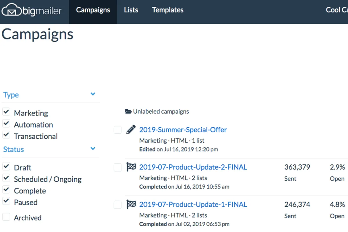 BigMailer : avis des utilisateurs, avantages & inconvénients de ce logiciel d'emailing / newsletters BigMailer : avis des utilisateurs, avantages & inconvénients de ce logiciel d'emailing / newsletters