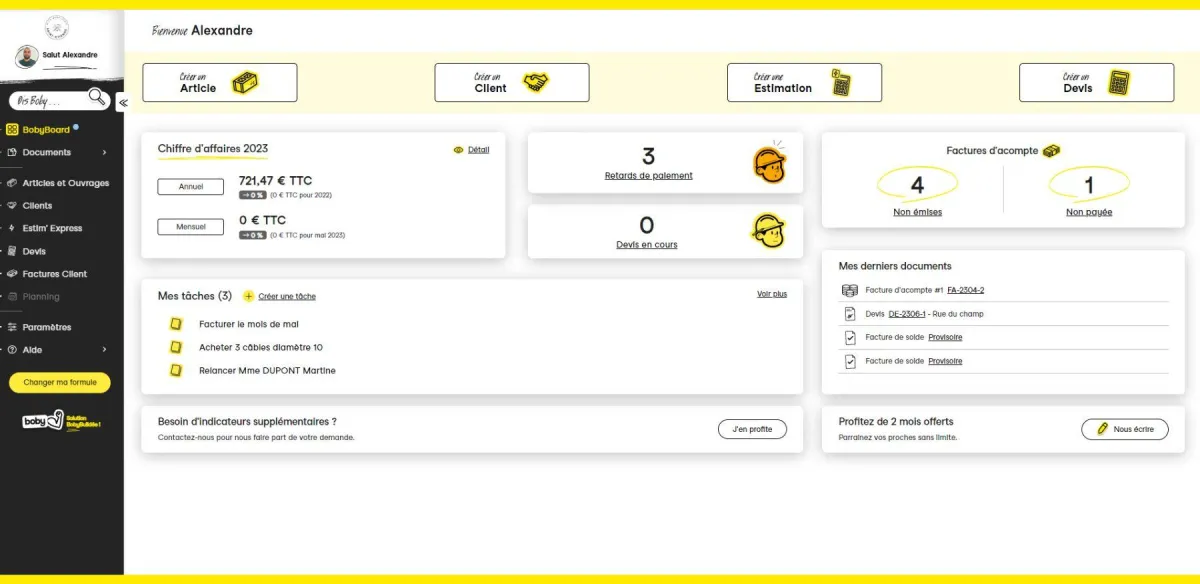 Boby : avis des utilisateurs, avantages & inconvénients de ce logiciel pour artisans Chantiers / Construction / BTP Boby : avis des utilisateurs, avantages & inconvénients de ce logiciel pour artisans Chantiers / Construction / BTP
