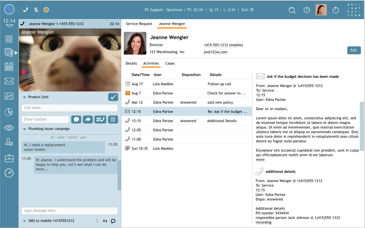 Bright Pattern : avis des utilisateurs, avantages & inconvénients de ce logiciel pour centre d'appel / call center / télémarketing Bright Pattern : avis des utilisateurs, avantages & inconvénients de ce logiciel pour centre d'appel / call center / télémarketing