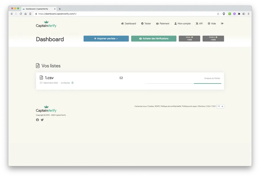 captainverify test 2 verification doublons