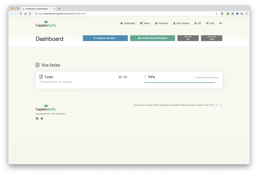 captainverify test 3 verification adresses email
