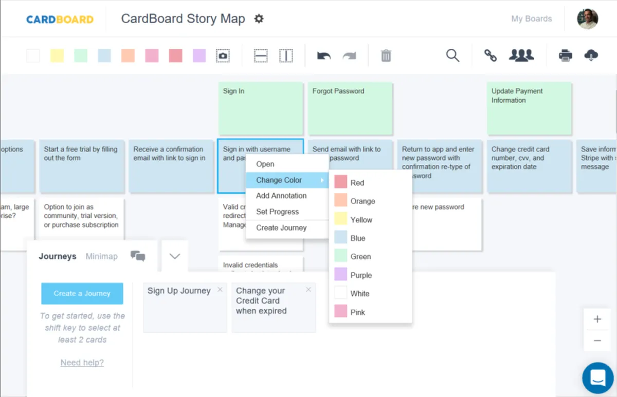 CardBoard : avis des utilisateurs, avantages & inconvénients de ce logiciel de tableau blanc virtuels CardBoard : avis des utilisateurs, avantages & inconvénients de ce logiciel de tableau blanc virtuels