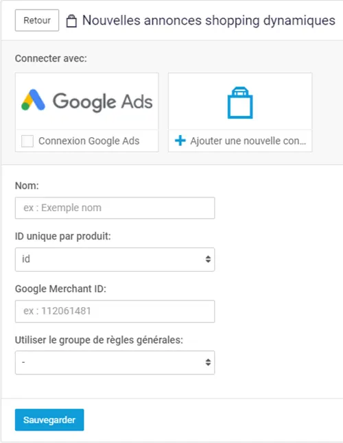 Channable : interface gestion publicité 3