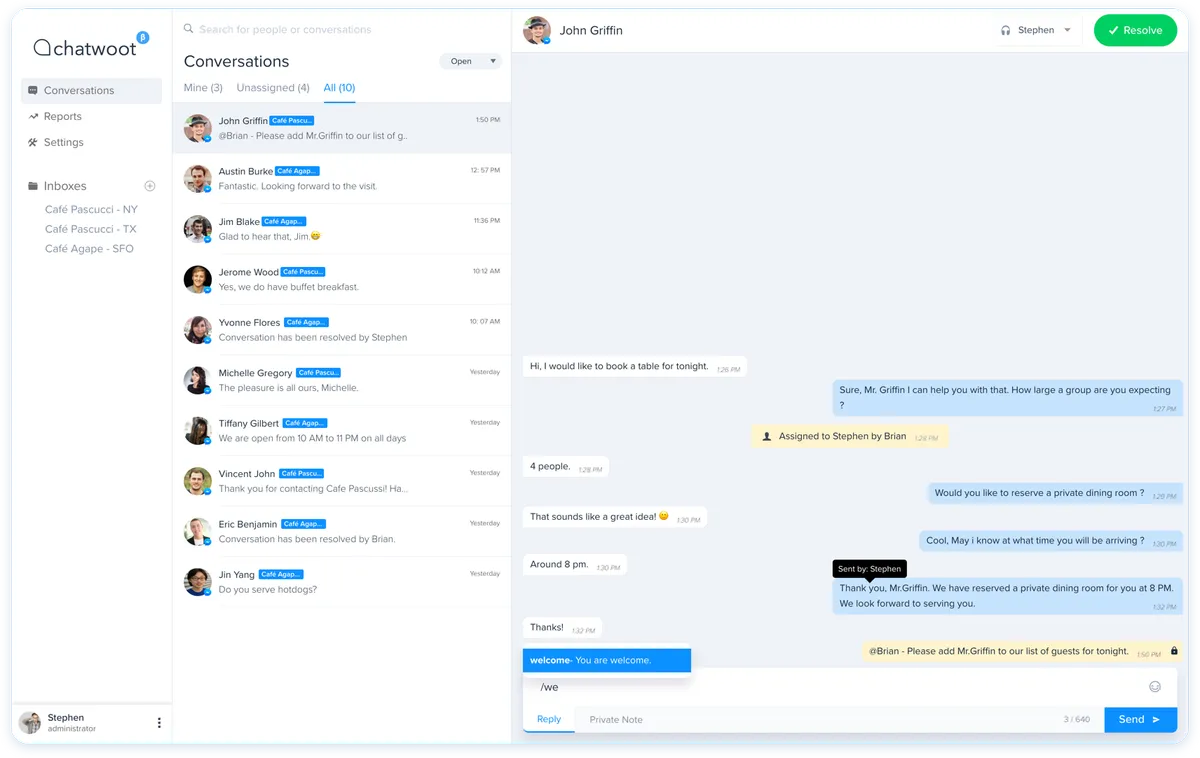 Chatwoot : avis des utilisateurs, avantages & inconvénients de ce logiciel helpdesk Chatwoot : avis des utilisateurs, avantages & inconvénients de ce logiciel helpdesk